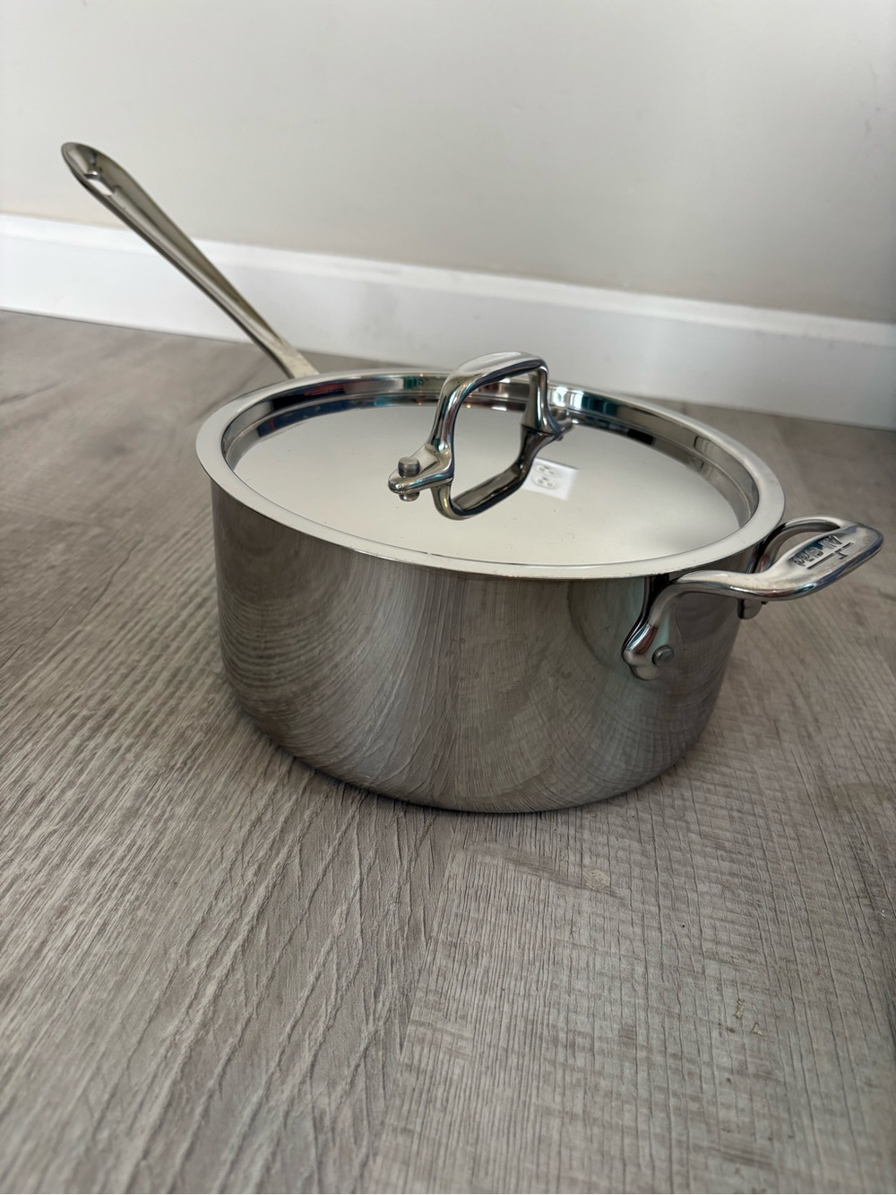 All Clad Stainless Steel Saucepan with Lid
